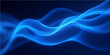 © hossain - Abstract flowing blue and purple smoke waves in motion on a black background