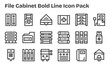 © Ehtisham - 18 File Cabinet Icons in Bold Line Aesthetic