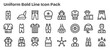 © Ehtisham - 24 Bold Outline Style Icons - Uniform Collection