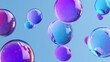 © bat max - Abstract colorful spheres on a light blue background
