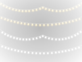 Wall Mural - png transparent background with glowing garland gold light ribbon string lamp decorative festive bor