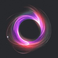 Wall Mural - vibrant swirling neon light art animation isolated asset, transparent 4k video, alpha channel, prore