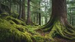 © Kitta Studio - Lush Green Forest with Mossy Trees in Old Growth Ecosystem