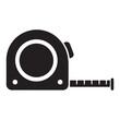 © md - Black and White Tape Measure Icon Illustrating Measurement and Precision for Construction and DIY Projects Perfect for Vector Designs