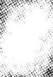 © V_Arts - Seamless halftone black dot pattern on white background, perfect for vintage design, retro effects, comic art, or print textures.