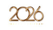 © Ann_Sereda - 2026 Golden Realistic Number design for New year and Christmas Celebrations