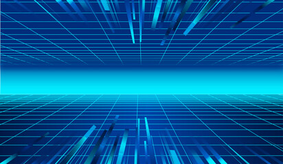 Blue concept media technology abstract background.
