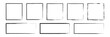 © studio's line - Set of grunge square and rectangle frames. Black ink empty boxes and rectangle borders collection. Vector illustration isolated on a white background.