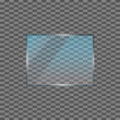 © Vector Nexus - glass,panel,blue realistic vector transparent clear glass horizontal rectangle panel with a subtle blue tint
