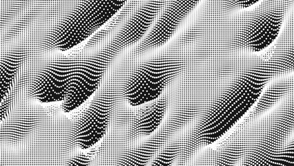 Wall Mural - point wave noise texture. abstract dot background. technological cyberspace background.