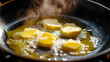 © Picgaxel - Butter melting in hot skillet with sizzling effect golden color close up cooking process kitchen aromatic delicious breakfast