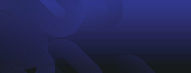 Wall Mural - dark blue background with gradient and abstract line patterns. the background is smooth with a blue 