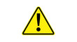 © Khadim - Yellow warning sign with exclamation mark isolated PNG with Transparent Background