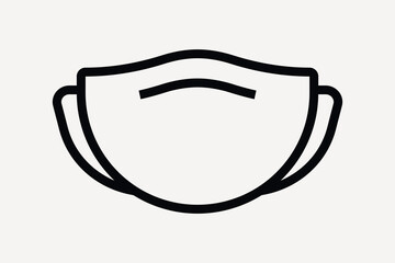 Naklejka na meble Face mask doodle collage element vector