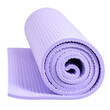 © shahar - Rolled purple yoga mat for fitness, exercise on transparent background