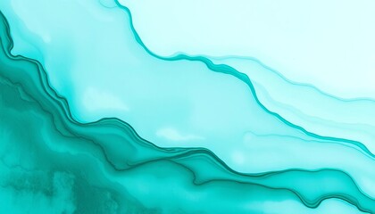Wall Mural - Abstract teal and green watercolor wash, fluid liquid texture, perfect for banner background,  dreamy,  green
