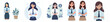 © NineteenVisualStudio - Businesswoman Financial Analyst Vector Illustration Set for Finance and Investment Concept