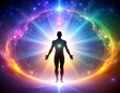 © Yes - Spiritual figure in cosmic energy field