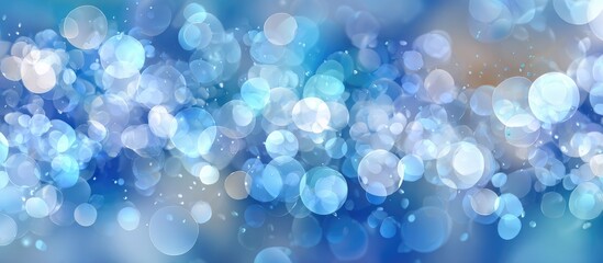 Abstract bokeh background of light blue and white circles (1)