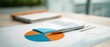 © Stokfish - The pen resting on a colorful pie chart and business documents in an office.