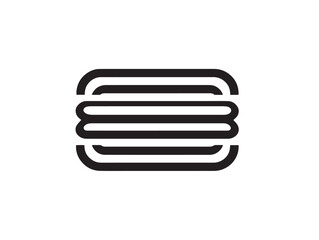 Elegant Resistor Line Art Minimalist Vector Illustration