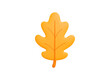 © accogliente - 3D Orange oak leaf. Autumn dry foliage vector icon