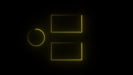 yellow color Subscribe button and outro end screen outro card for gaming and video channel subscribe my channel icon animation on black background .
