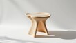 © หมู ทําอะไรก็อร่อย - a high resolution tiny side table crafted from compressed sawdust sheet, featuring smooth matte texture and organic flowing curves, with lightweight compostable frame