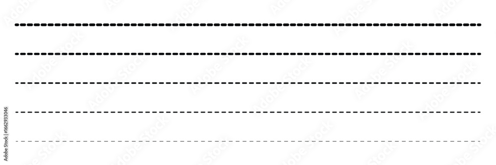 Dotted line connection. different types of long dashed line. collection ...