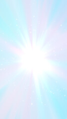 Wall Mural - fairy pink and blue light rays and shiny glitter stars , sunburst beams lullaby and kids vertical social media background