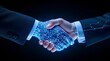 © CuteBee - Artificial intelligence business handshake ai digital partnership technology deal concept
