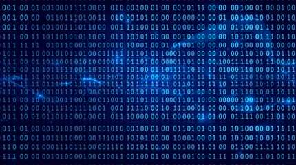 Digital binary code background for technology and data analysis wallpaper concept