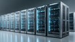 © Alevtina - High-tech server room with multiple data storage units illuminated at a modern facility