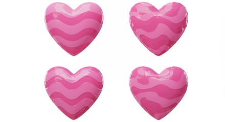 Pink heart shapes pattern design element