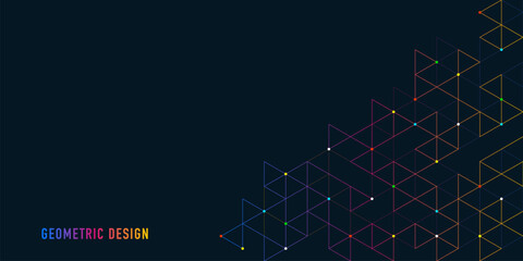 Wall Mural - abstract vector background with a geometric pattern of triangle shapes. graphic design element
