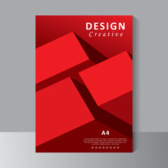 Wall Mural - Red colour cover business brochure vector design, Leaflet advertising abstract background, Modern poster magazine layout template, Annual report template