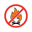 © artificial_azad! - No open fire symbol prohibition sign warning danger fire hazard vector illustration