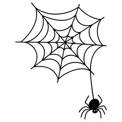 Spider web vector set icons.