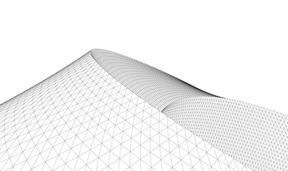 Canvas Print - architectural drawing. futuristic 3d background