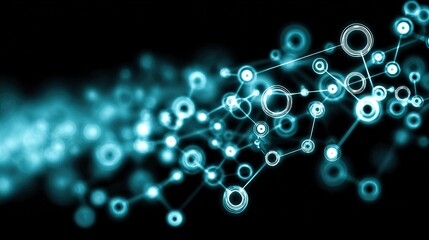 Forming a blue halo combination that resembles a molecular structure