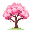 © Mong Matubbar - vector tree with pink flowers