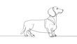 © Bani - Continuous line drawing of a dachshund.