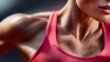 © Nai - Fitness enthusiast showcasing determination during a workout session at the local gym in the evening light