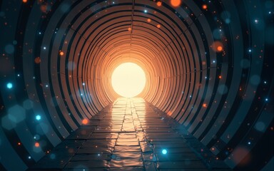 Wall Mural - Time tunnel abstract concept. High quality