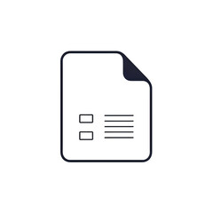 Document Icon: Dark Mode, Minimalist File Symbol, Paper Sheet Graphic
