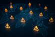 © snowdrop - Global map with multiple digital warning alerts
