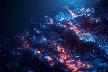 Wall Mural - Glowing branches in starry night, ideal for inspirational graphics and seasonal campaigns, generative Ai