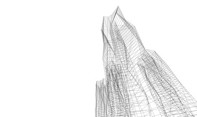 Canvas Print - architecture building vector 3d illustration