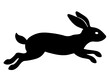 © DesignbySufiya - jumping Bunny silhouette vector,Leaping Bunny  vector icon