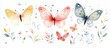 © Andriyas - Watercolor butterflies and flowers (5)